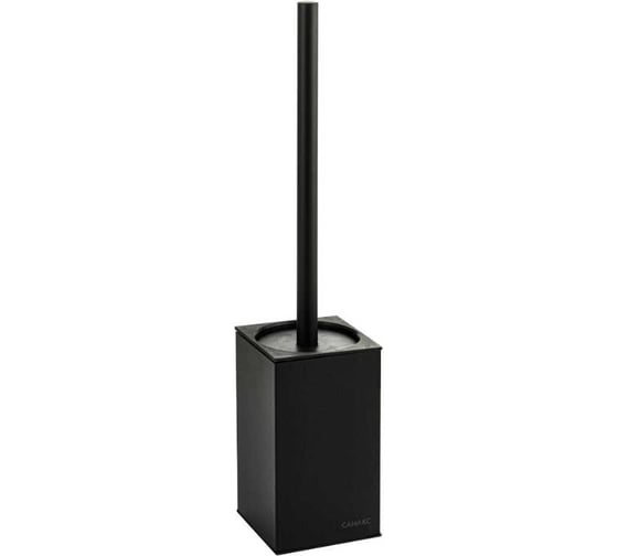 Изображение товара Ерш для унитаза квадратный САНАКС напольный, антивандальный, из нержавеющей стали марки SUS 304, цвет черный 80181