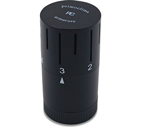 Изображение товара Термостатическая головка Primoclima Armature Tubus, М30x1,5, черный матовый PCHEAD44B
