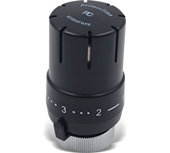 Изображение товара Термостатическая головка Primoclima Armature Mini, М30x1,5, черный матовый PCHEAD15B