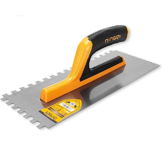 Изображение товара Гладилка кельма зубчатая нержавеющая DINGQI 280x120 мм 62001