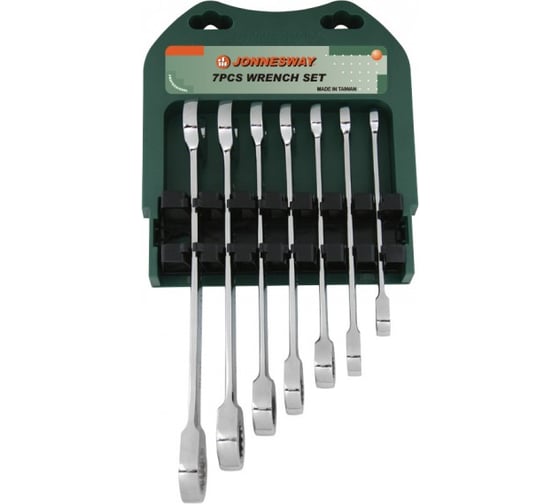 Изображение товара Набор трещоточных комбинированных ключей 10-19мм Jonnesway W45107S