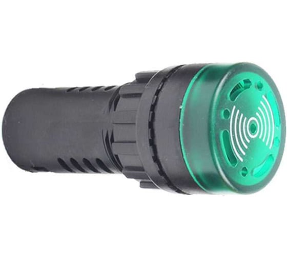 Изображение товара Зуммер КЭАЗ с пульсирующим сигналом OptiSignal Compact D22 C7-B-B3FL зеленый с подсветкой 24 В AC/DC 362171