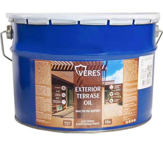 Изображение товара Масло для дерева VERES Exterior Terrase Oil, 10 л, палисандр 276734