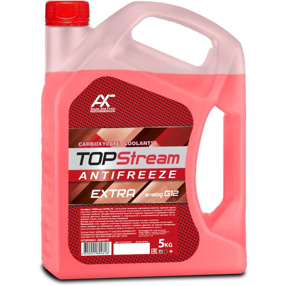 Изображение товара Антифриз AKross TOPStream EXTRA красный 4,5 кг для системы охлаждения