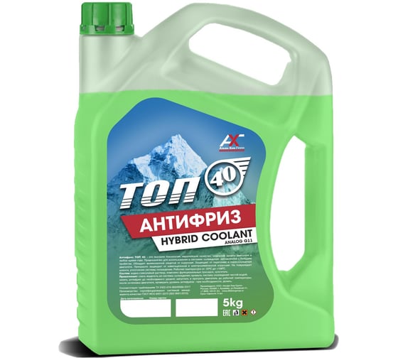 Изображение товара Антифриз AKross ТОП-40 (зеленый) 4,2 кг T40G00005