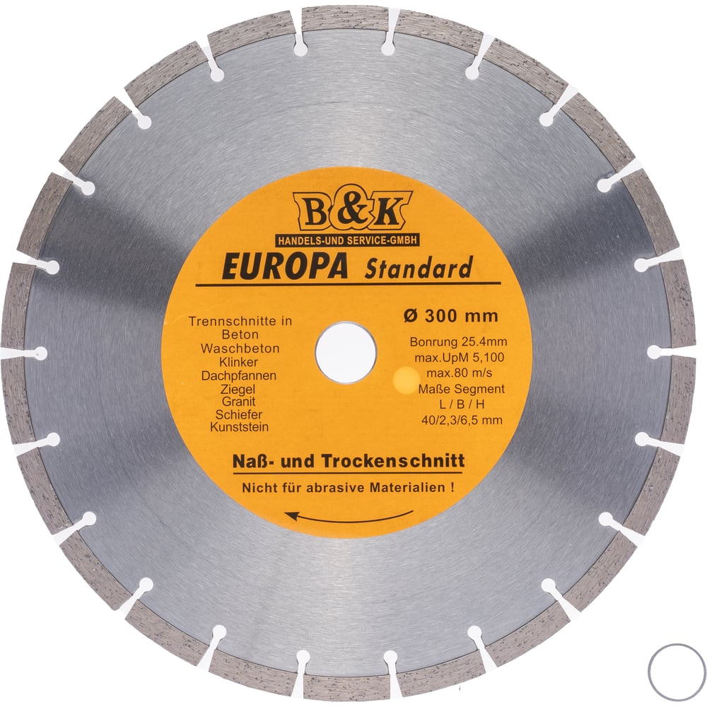 Изображение товара Диск алмазный отрезной TORGWIN 300x25.4 мм для бетона и камня