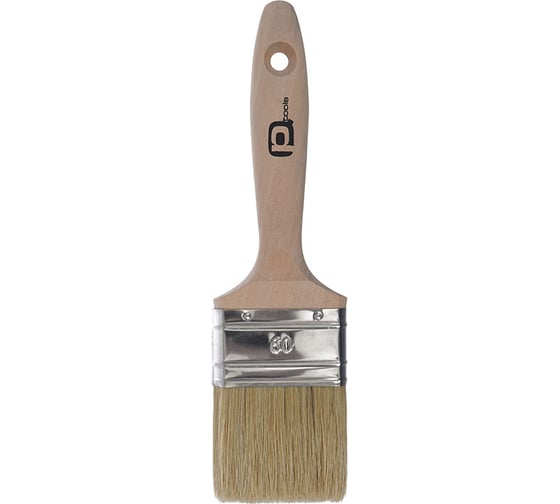 Изображение товара Плоская кисть PQtools ПРОФИ 60 мм, белая, натуральная щетина 0101525