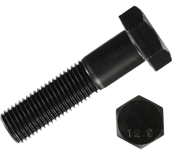 Изображение товара Болт высокопрочный 23 Болта, М16x140 мм, DIN931, к.п.12.9, черный ,20 шт П0000024875ф20