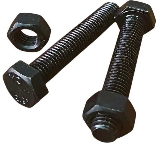 Изображение товара Болт высокопрочный 23 Болта, с гайкой 16x90 DIN933, к.п.12.9, черный, 2 шт П0000030306/г129м165927ф2
