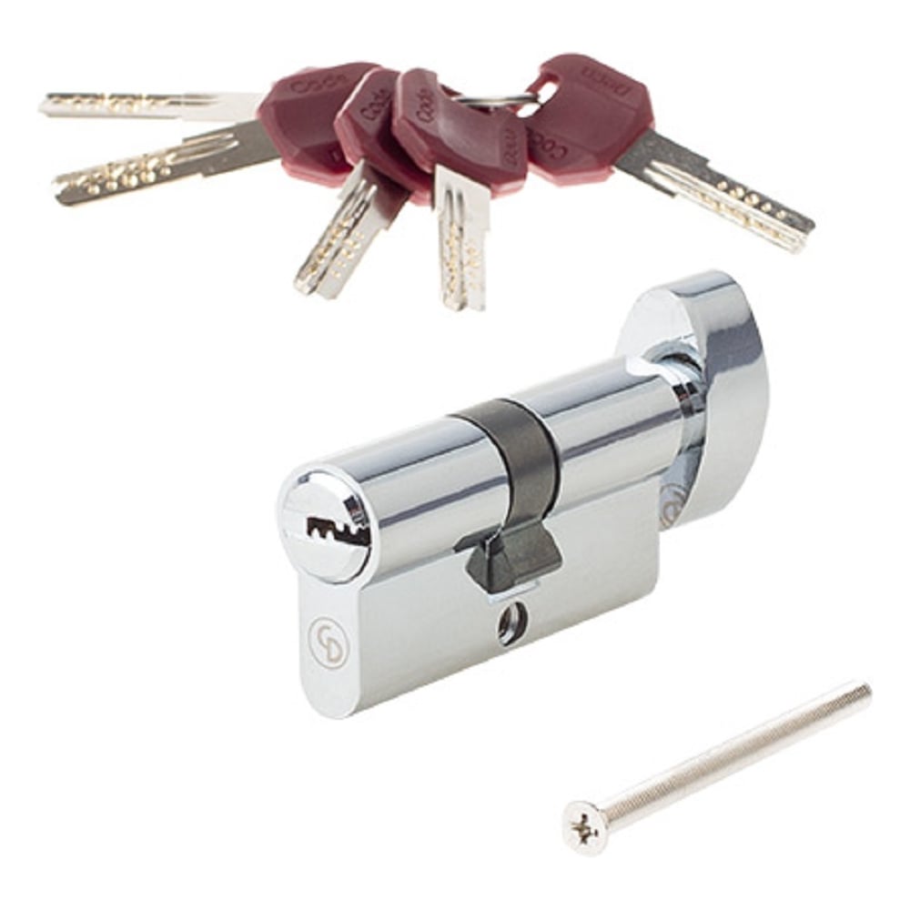 Изображение товара Цилиндровый механизм Code Deco ZM-60-C-CR 60 мм односторонний хром гальваника