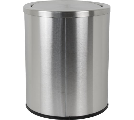 Изображение товара Ведро для мусора САНАКС крышка-качели, 12л, нержавеющая сталь SUS 410, сатин 11212