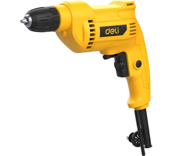 Изображение товара Дрель сетевая DELI 500Вт DL-DZ10-E2 (0-3300об/мин, быстрозажимной патрон 10мм, картон) 202426