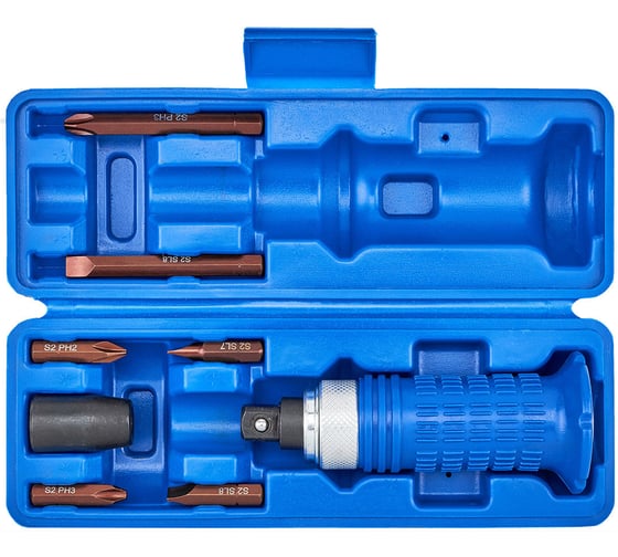 Изображение товара Отвертка ударная с набором бит и адаптером Scheppach 8 предметов Sch-5064S(62232)
