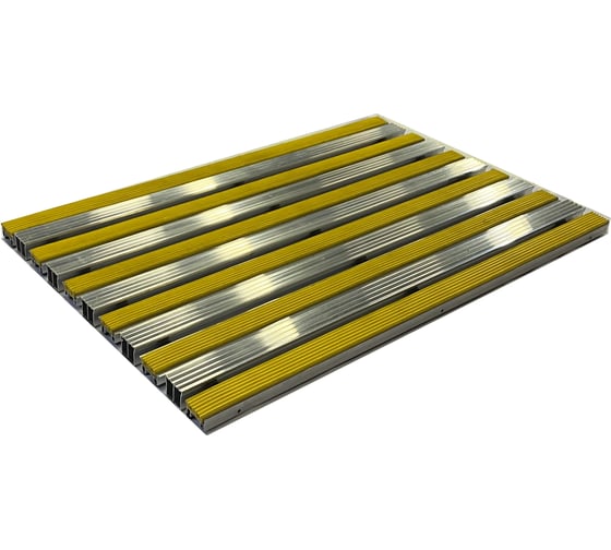 Изображение товара Грязезащитная придверная решетка ООО ПК ЦентрВход Эксперт резина-широкий скребок, жёлтый, 590x390мм 731EX125