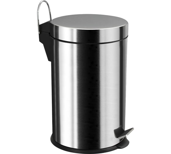 Изображение товара Ведро из нержавеющей стали САНАКС с педалью, круглое, 12 литров, хром 112