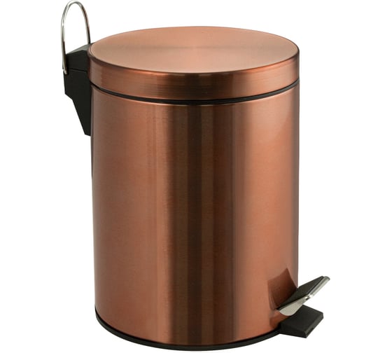 Изображение товара Ведро из нержавеющей стали САНАКС с педалью, круглое, 5 литров, цвет медь 105-M