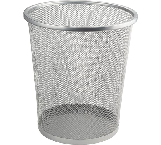 Изображение товара Ведро круглое САНАКС 12 л, сетчатое, офисное, без крышки, нержавеющая сталь SUS 410, серое 420