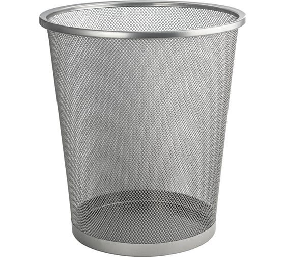 Изображение товара Ведро круглое САНАКС 20 л, сетчатое, офисное, без крышки, нержавеющая сталь SUS 410, серое 42020