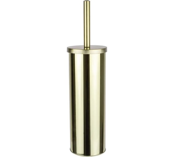 Изображение товара Ёрш для унитаза САНАКС напольный, под ЗОЛОТО, круглый, из нержавеющей стали 307-G