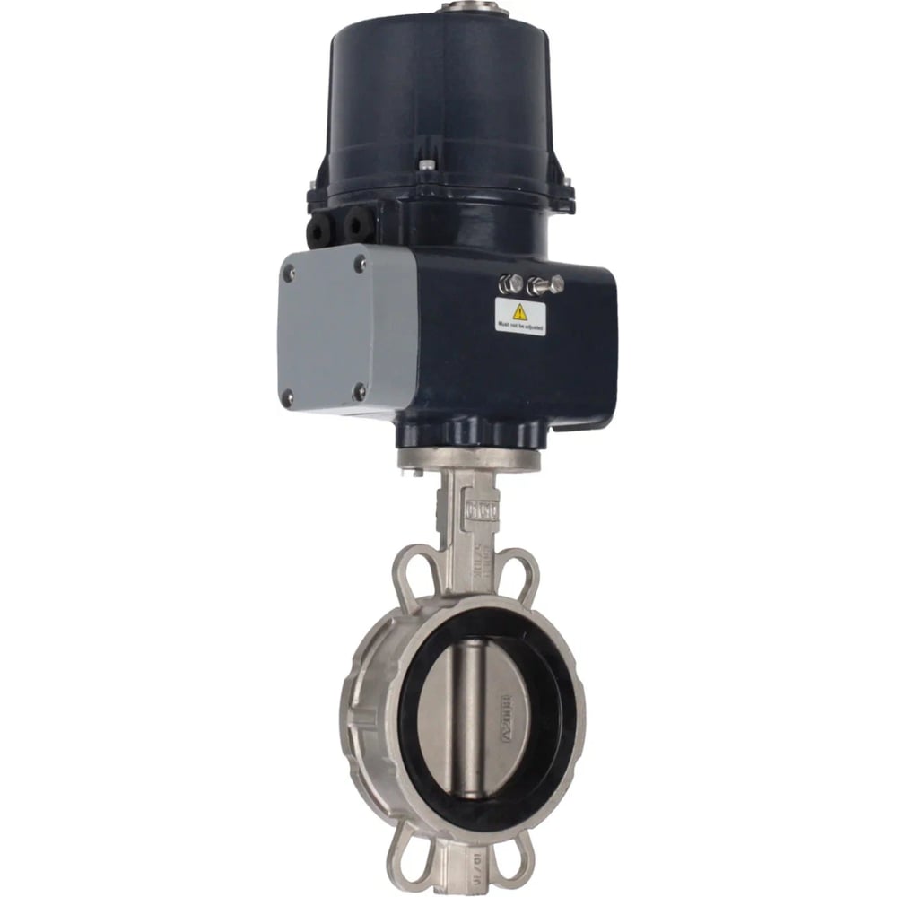 Изображение товара Затвор дисковый DN.ru 316-316-EPDM-2W-Fb Ду100 Ру16, электропривод ЭПВП-007 220В D050-81359