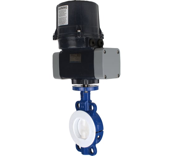 Изображение товара Затвор дисковый DN.ru WCB-WCB-PTFE-PTFE-Fb-H Ду65 Ру16 футерованный, электропривод 220В D050-81420