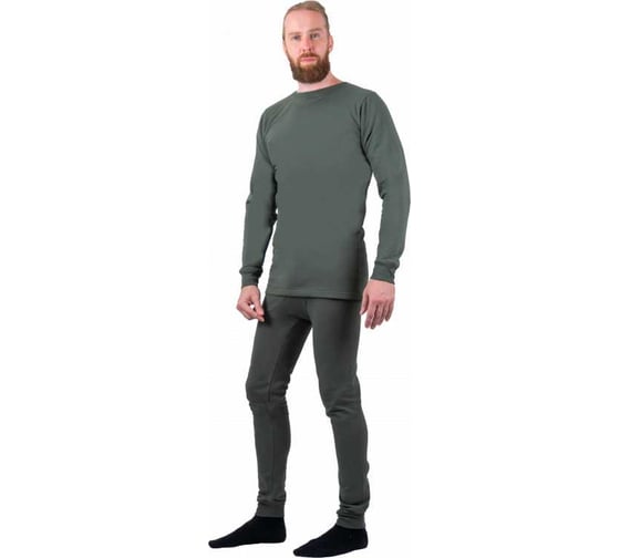 Изображение товара Белье мужское утепленное фуфайка и кальсоны ГК Спецобъединение хаки, бывший Бел 301 104-108 Бел 347/104/170