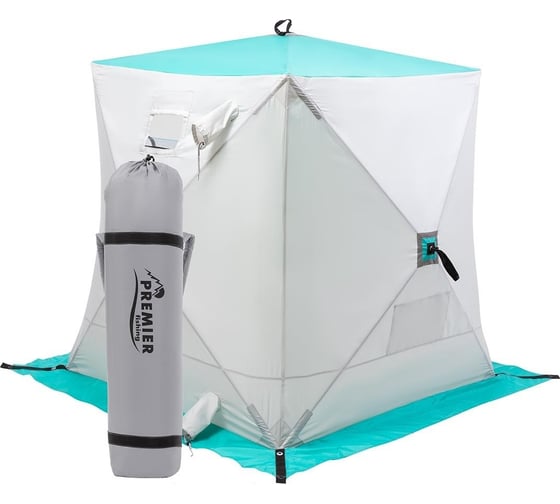 Изображение товара Зимняя палатка Premier Fishing Куб 1.5х1.5 м, бирюзовая/серая PR-ISC-150BG 00000186987