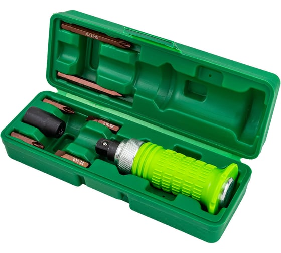 Изображение товара Отвертка ударная с набором бит и адаптером Forsland 8 предметов Forsland-5064S(62237)