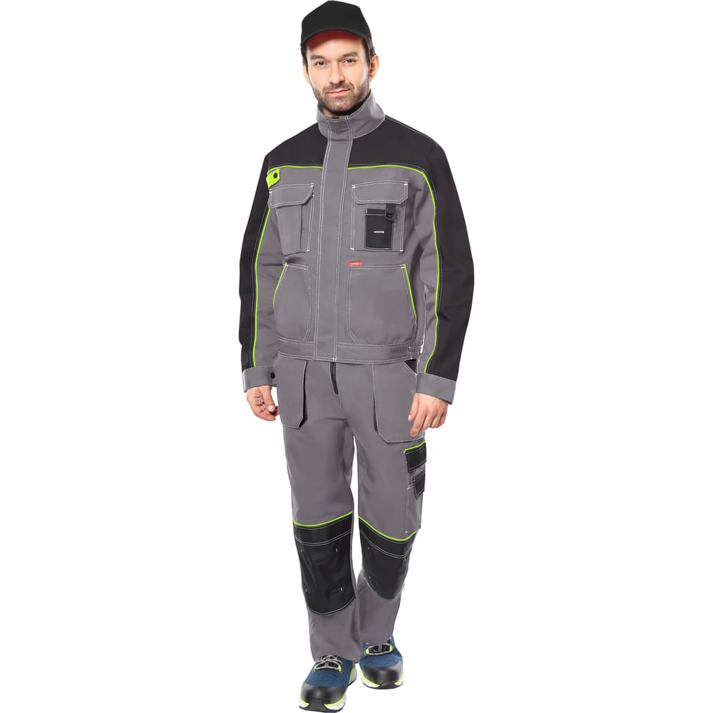 Изображение товара Куртка СИРИУС АГАТ-Р мужская с антистатической защитой, серый/черный, размер 88-92