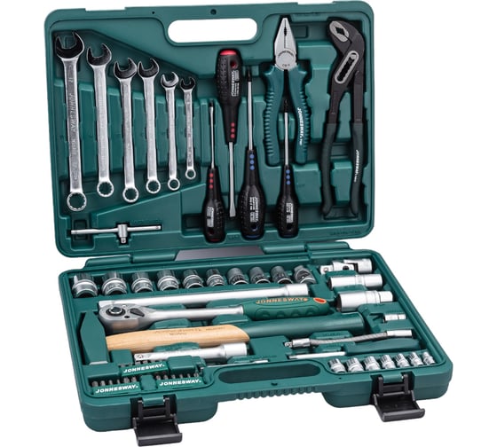 Изображение товара Универсальный набор торцевых головок 1/4"DR 6-13 мм и 1/2"DR 12-24 мм Jonnesway S04H52460S