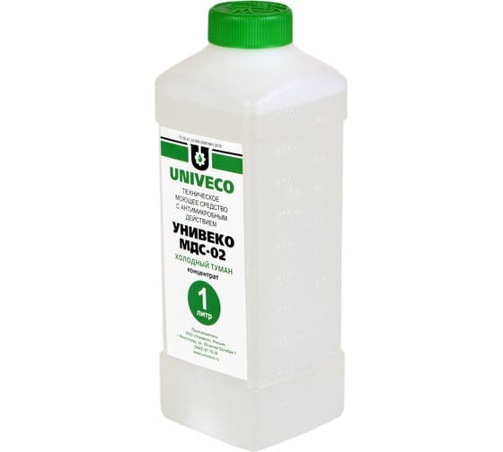 Изображение товара Техническое моющее средство с антимикробным действием УНИВЕКО МДС-02 концентрат, холодный туман, флакон 1 л 4620002840938
