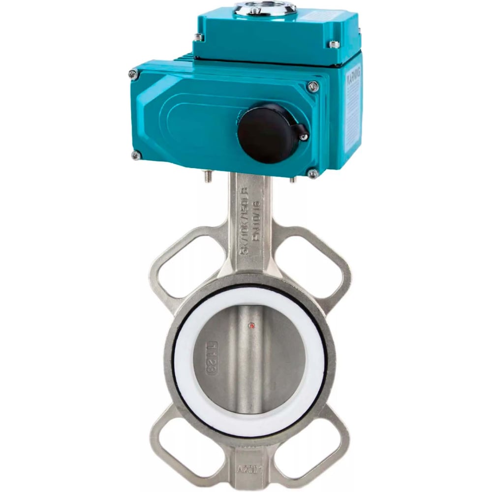 Изображение товара Профессиональный затвор DN.ru 316-316-PTFE-2W-Fb Ду100 Ру16 электропривод 220В