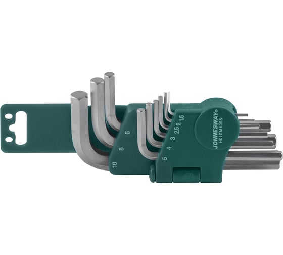 Изображение товара Комплект угловых шестигранников 1,5-10мм Jonnesway H01SM109S