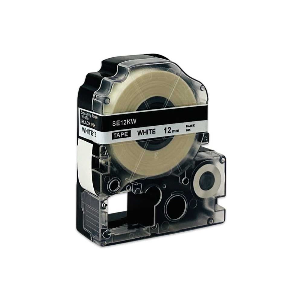 Изображение товара Картридж с лентой МАРКЕРПРОМ SE12KW для Epson Labelworks черный на белом, 12мм 8м