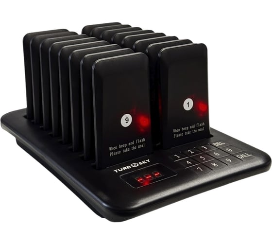 Изображение товара Система дистанционных пейджеров Turbosky AS-2 для оповещения клиентов (16 шт) 747