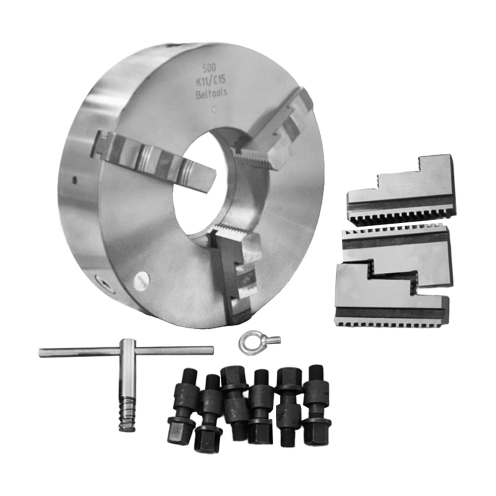 Изображение товара Патрон токарный Beltools 500-ПТ 3-кулачковый посадка конус 15