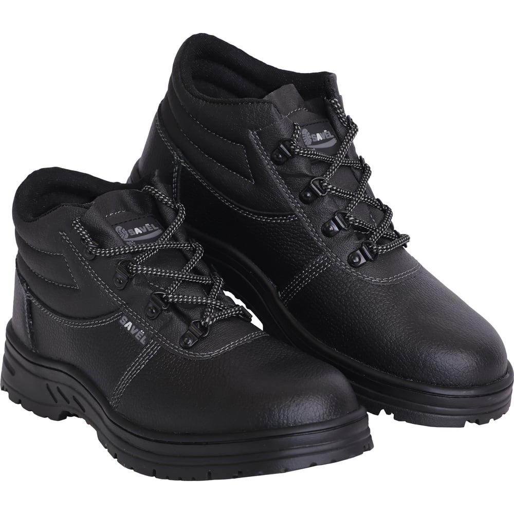 Изображение товара Ботинки СИРИУС Титан черные из кожи с металлическим подноском размер 48