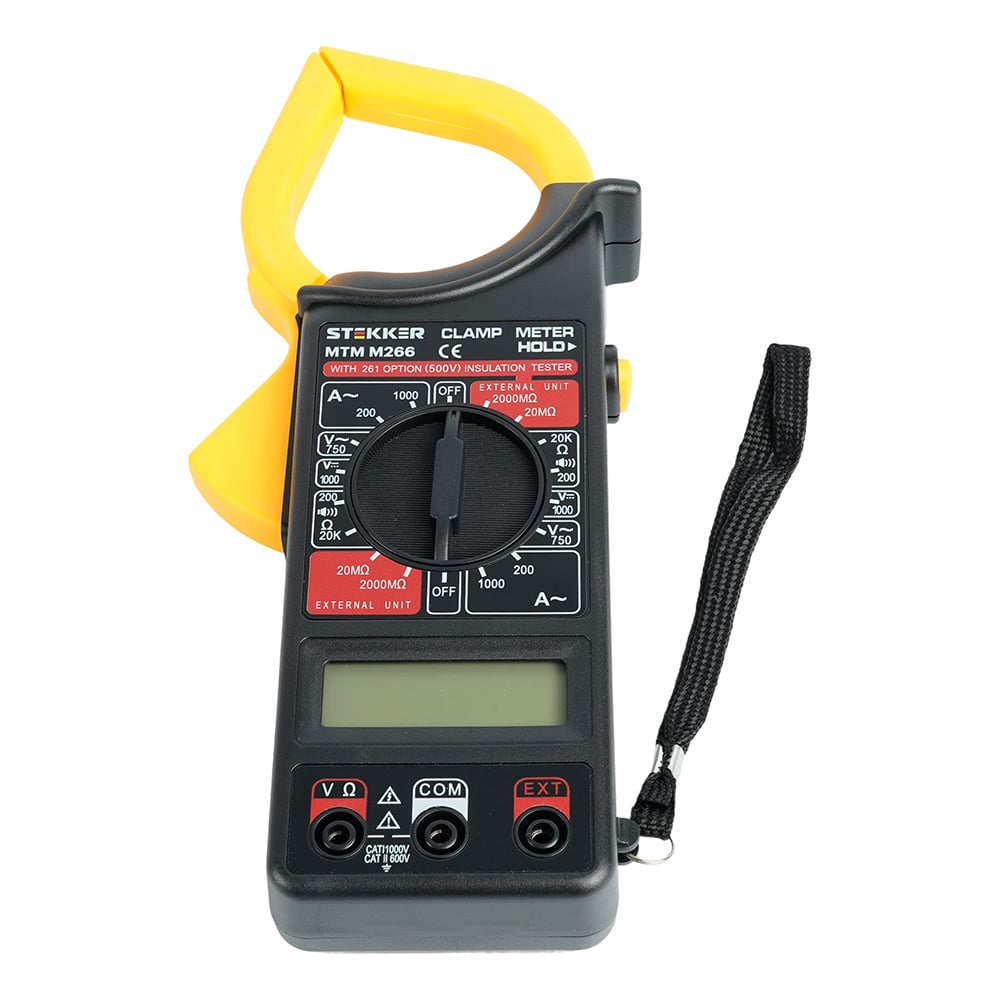 Изображение товара Клещи токоизмерительные STEKKER MTM M266 1999 отсчетов компактные точно блок питания