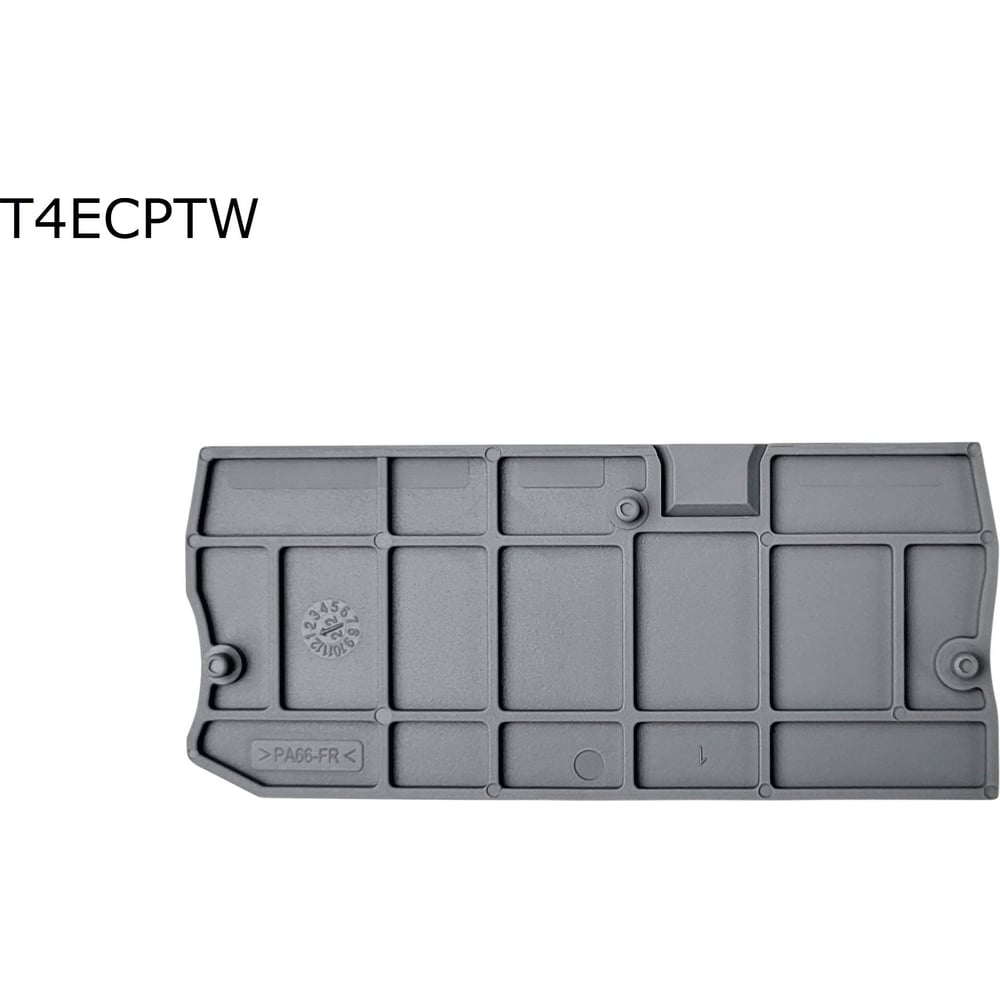 Крышка торцевая Провенто для 3-контактной push-in клеммы 4 мм2, серая T4ECPTW