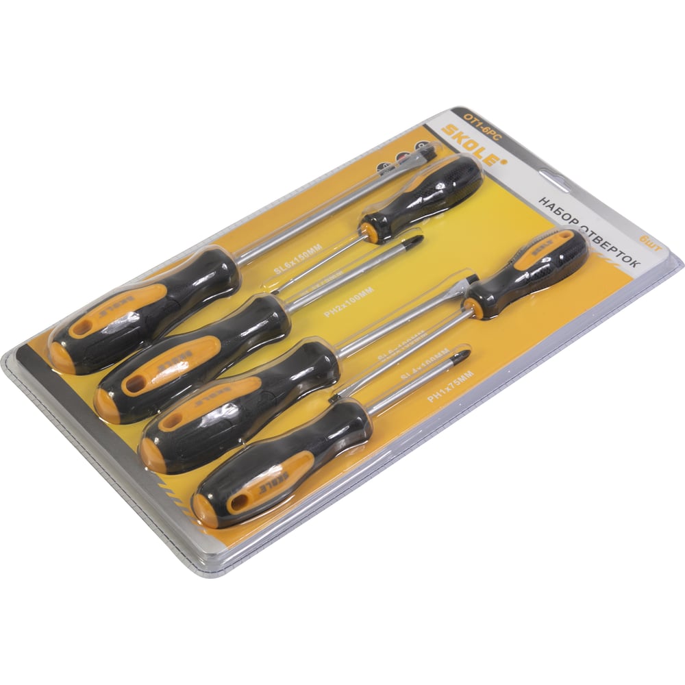 Изображение товара Набор отверток Skole OT1 6 предметов для бытового использования