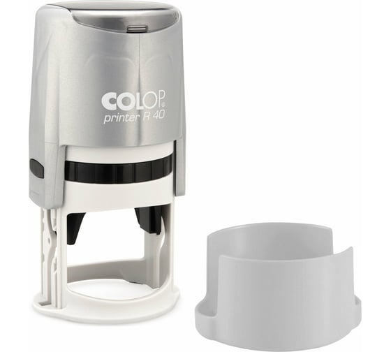 Изображение товара Оснастка для круглой печати Colop Printer диаметр 41.5 мм, с крышкой R 40 сереб