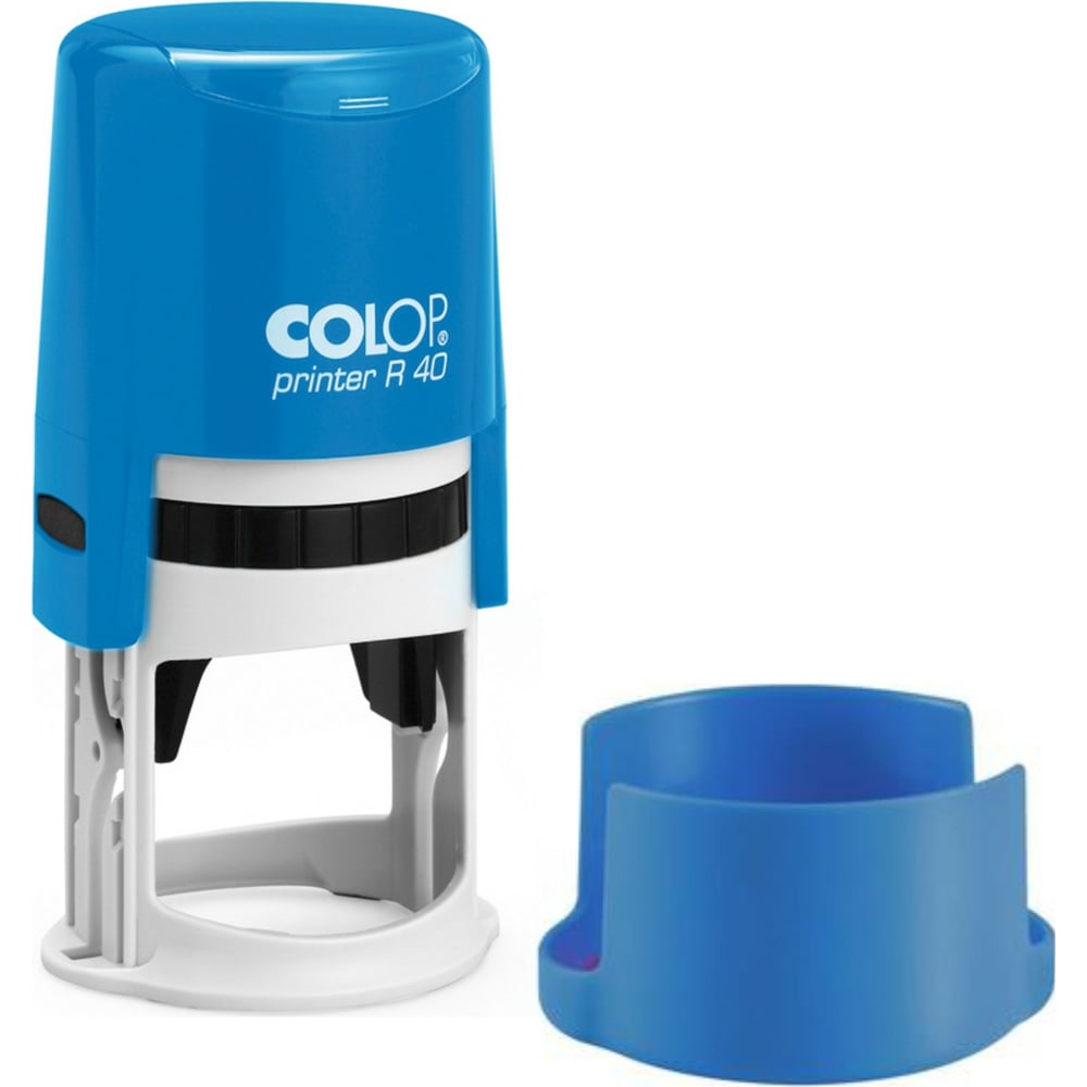Изображение товара Оснастка для круглой печати Colop Printer диаметр 41.5 мм, с крышкой R 40 син