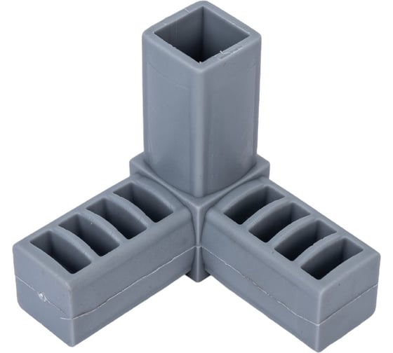 Изображение товара Пластиковый соединитель для трубы ПилотПро 20х20 мм, 3-пал., смежн. 17992