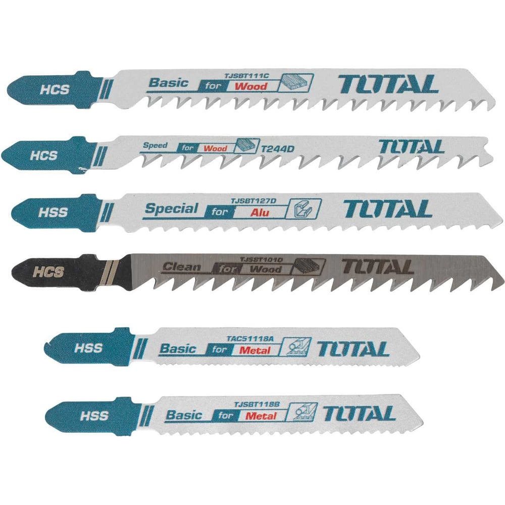 Изображение товара Полотна для электролобзика TOTAL TAC2001 20 шт для дерева и металла