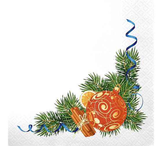 Изображение товара Салфетки бумажные сервировочные Лилия Пряный декор, с рисунком, двухслойные, 20 шт 247400