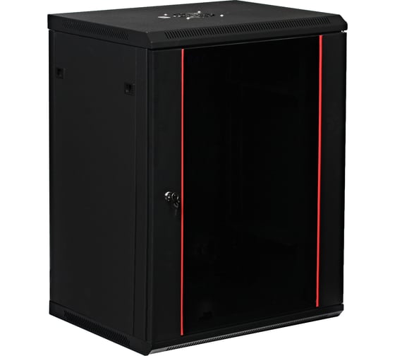 Изображение товара Серверный настенный шкаф W&T 15U 600х500 19 дюймов черный C156050BWTWOF