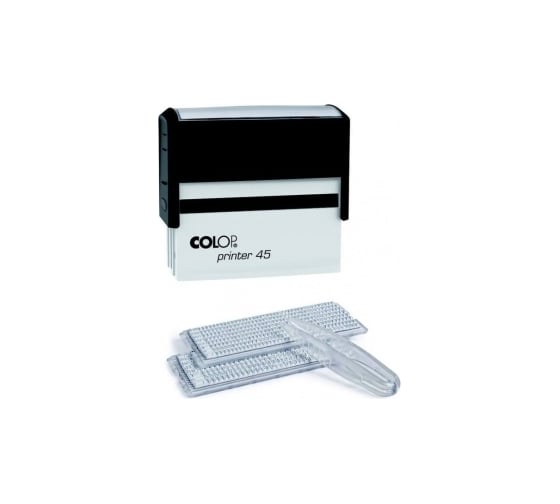 Изображение товара Самонаборный штамп Colop Printer 7 строк без рамки, 5 строк с рамкой, 2 кассы 45N SET- F чер
