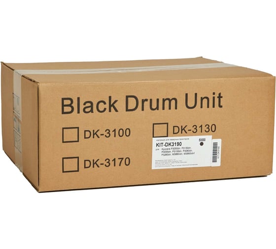 Изображение товара Блок фотобарабана КИТОнер DK-3190, 50000 страниц, Kyocera P3050dn, P3150dn,P3055dn, P3155dn, P3060dn, P3260dn, M3860idn KIT-DK3190