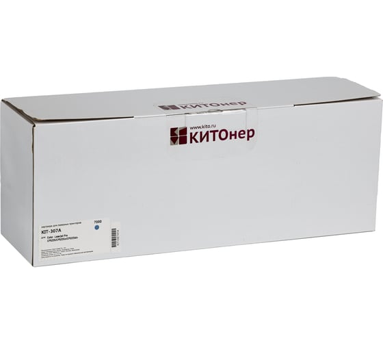 Изображение товара Картридж КИТОнер 307A, CE741A, голубой, 7000 страниц, HP Color LaserJet CP5220/5221/5223/5225/5227/5229 KIT-CE741A