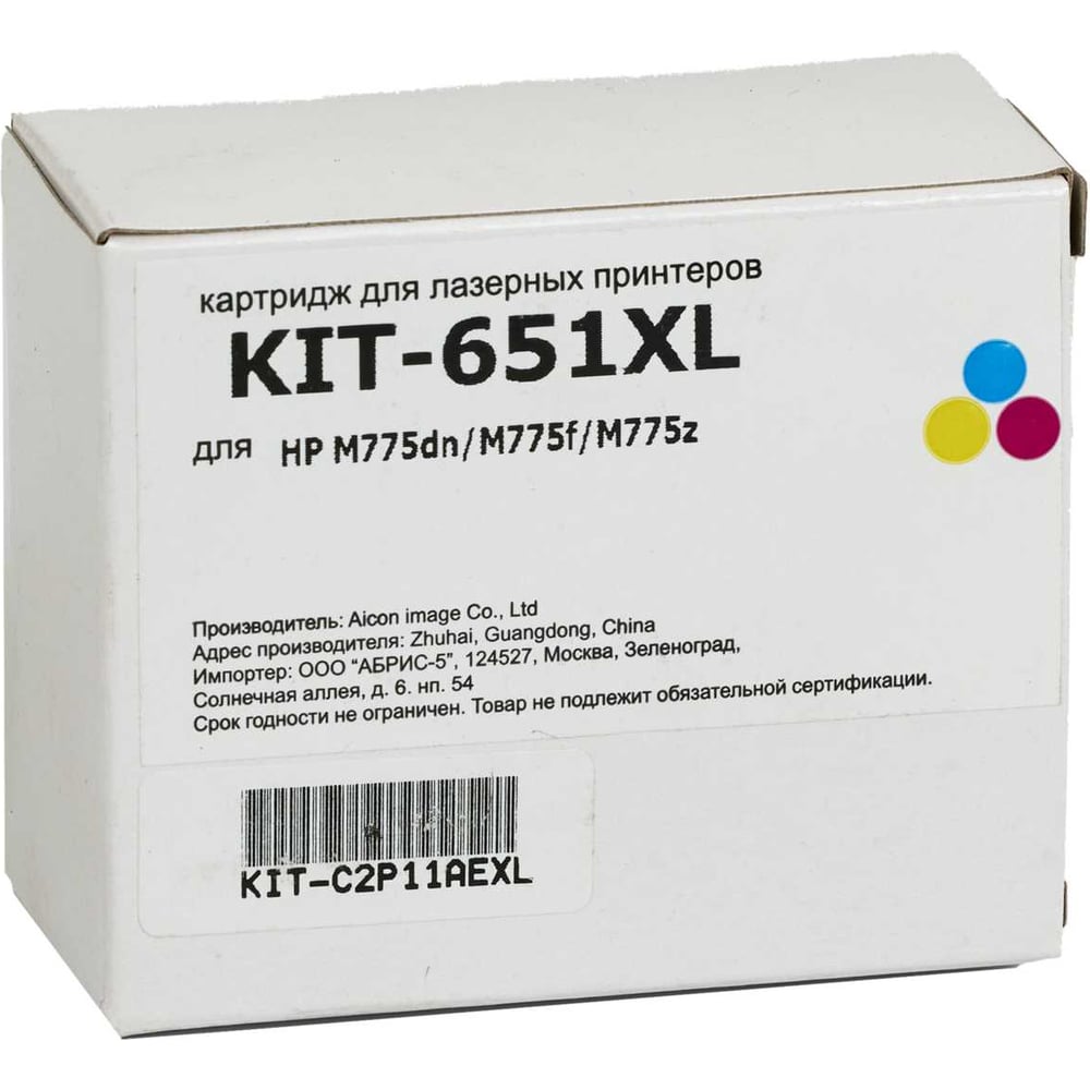 Изображение товара Картридж КИТОнер 651XL многоцветный C2P11AEXL для HP OfficeJet и DeskJet Ink Advantage